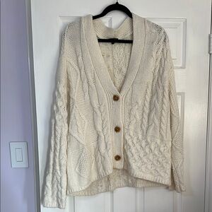 Dynamite Cozy Cream Cable Knit Cardigan